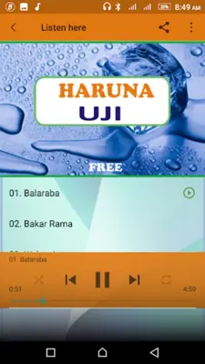 Haruna Uji Mp3 android App screenshot 2